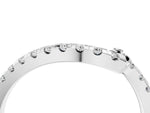 Platinum Pavé Round Diamond Chevron Band with Prong Setting_16