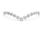 Platinum Pavé Round Diamond Chevron Band with Shared Prong Setting_6