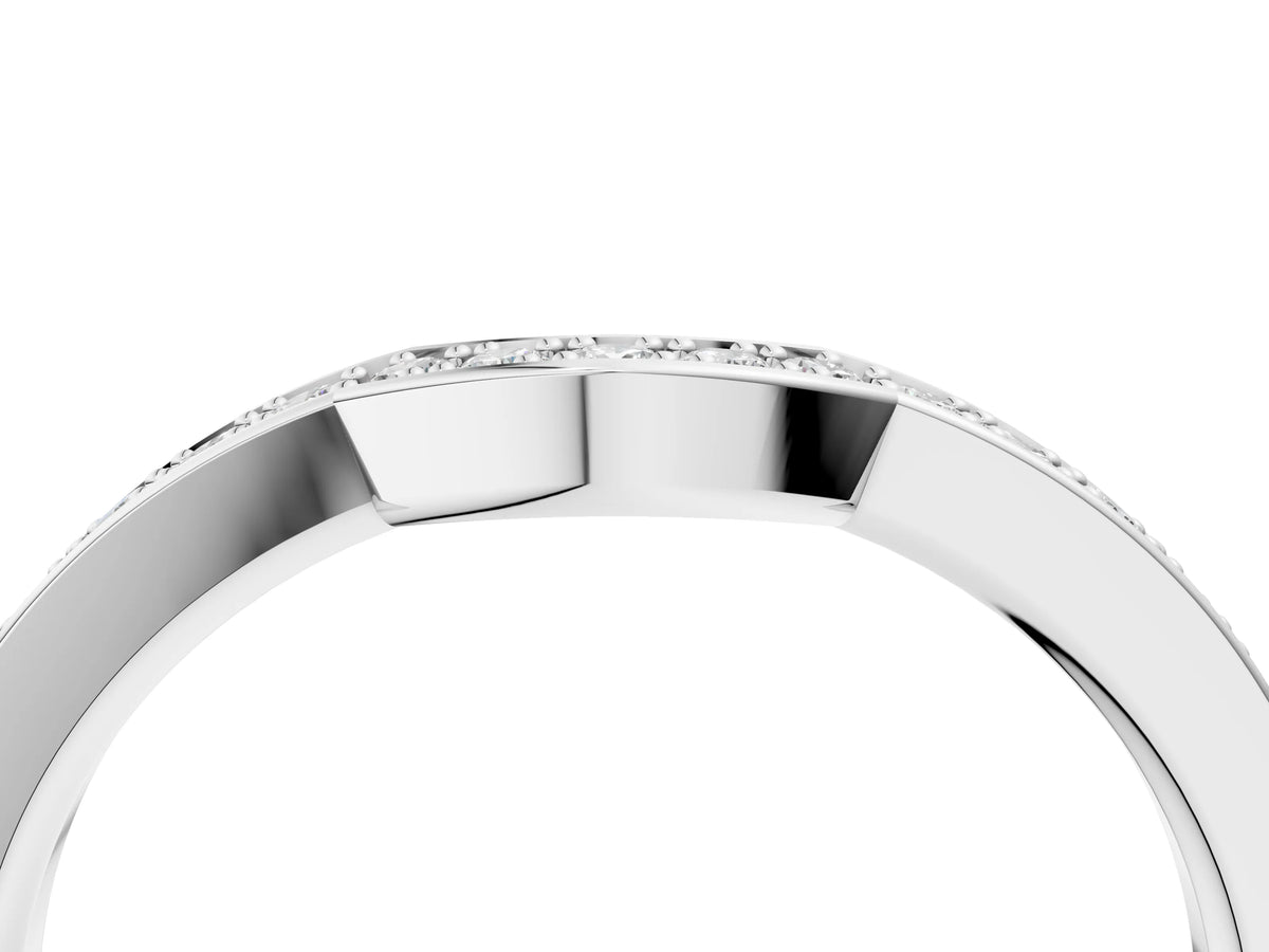 Platinum Pavé Round Diamond Contour Band with Channel Setting_16