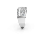 Platinum Pavé Round Diamond Crossover Band with Bead Prong Setting_14