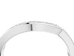 Platinum Pavé Round Diamond Curved Wedding Band with Channel Setting_16