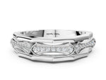 Platinum Pavé Round Diamond Eternity Band with Bar Prong Setting_12