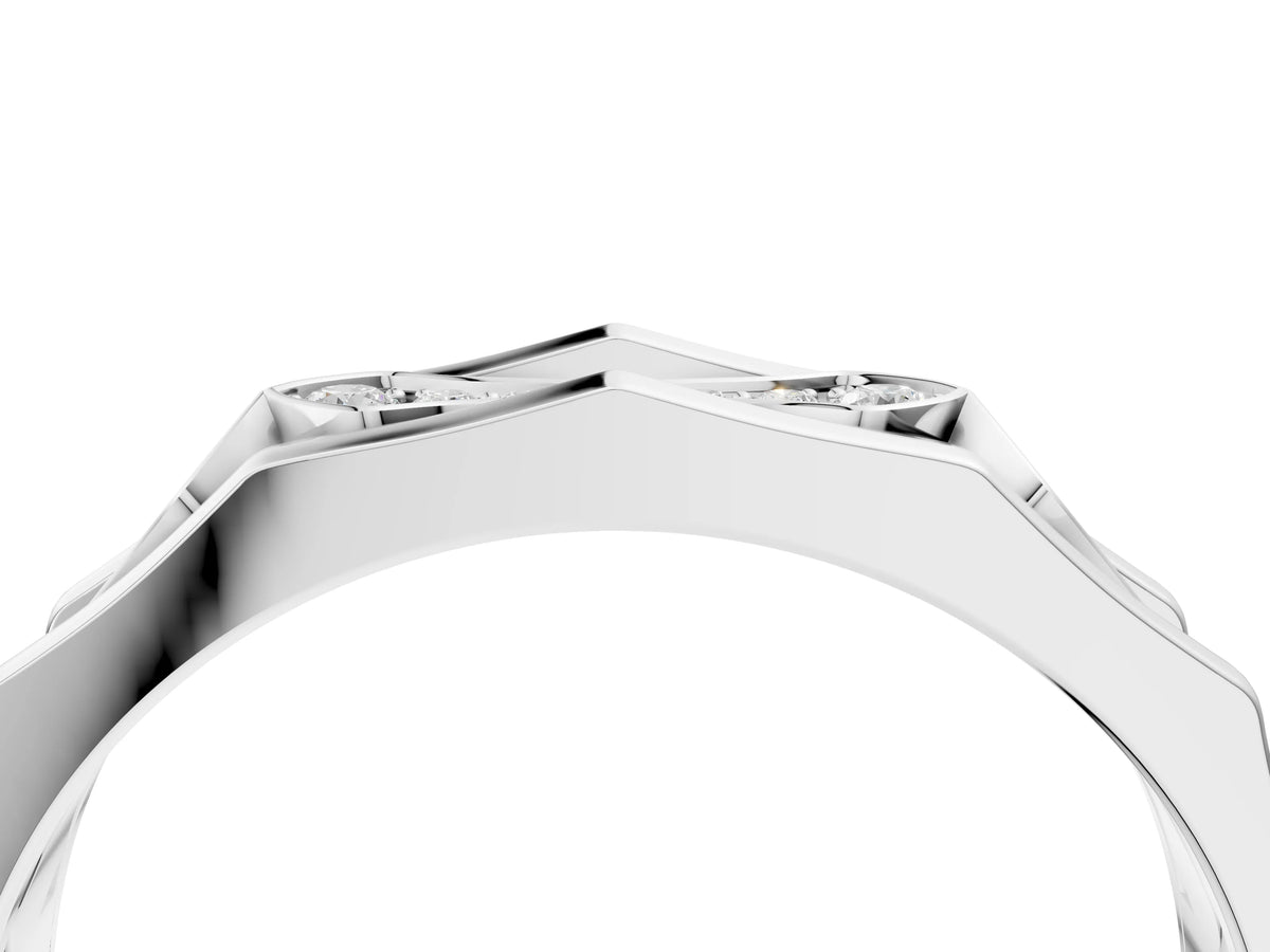 Platinum Pavé Round Diamond Eternity Band with Bar Prong Setting_16