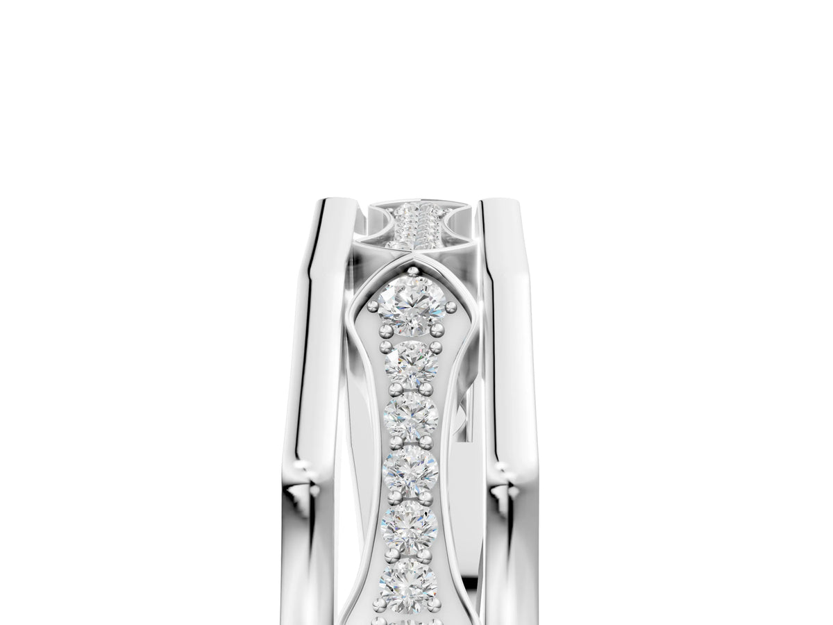 Platinum Pavé Round Diamond Eternity Band with Bar Prong Setting_17