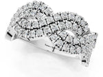 Platinum Pavé Round Diamond Infinity Twist Band with Shared Prong Setting_13