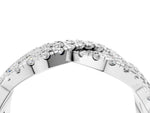 Platinum Pavé Round Diamond Infinity Twist Band with Shared Prong Setting_16