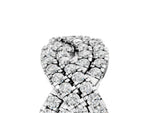 Platinum Pavé Round Diamond Infinity Twist Band with Shared Prong Setting_17