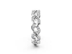 Platinum Pavé Round Diamond Interlocking Eternity Band with Bezel Prong Setting_8
