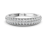 Platinum Pavé Round Diamond Milgrain Eternity Band_12