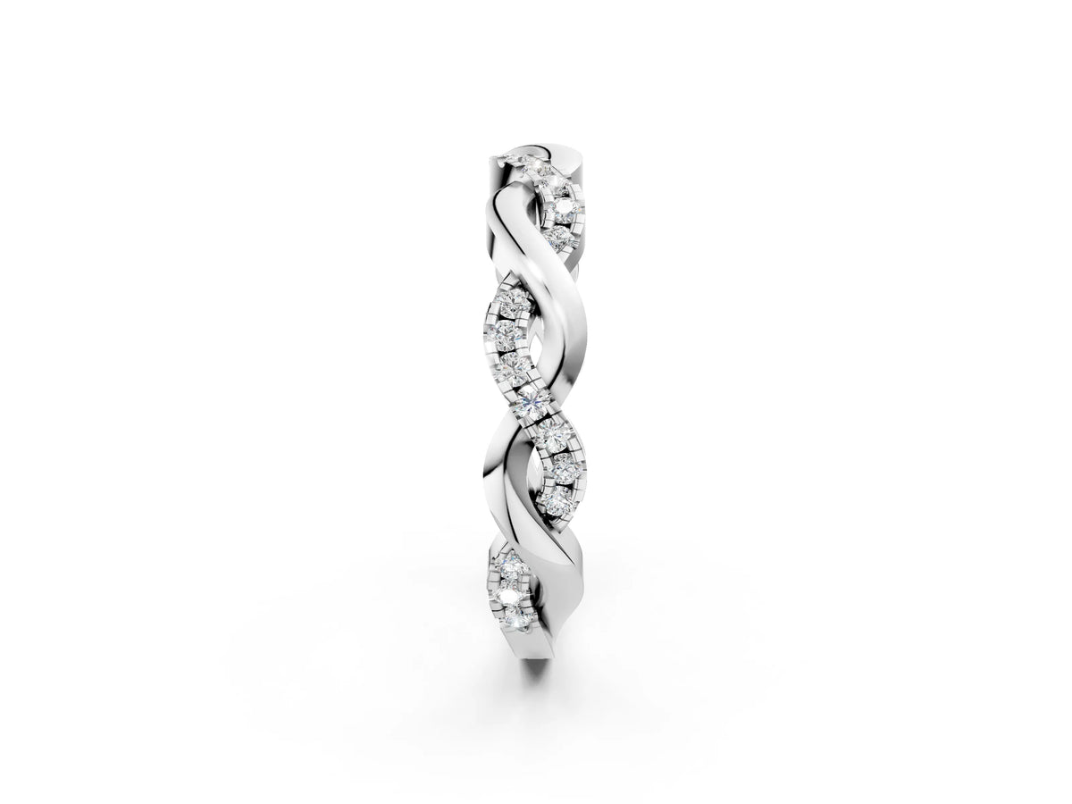 Platinum Pavé Round Diamond Twist Eternity Band with Shared Prong Setting_8