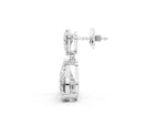Platinum Pear Cut Diamond Two Stone Drop Earrings_3