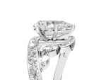 Platinum Pear Cut Solitaire with Pavé Twist Band and Four-Prong Setting_11