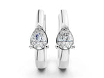 Platinum Pear Diamond Mini Huggie Hoop Earrings_3