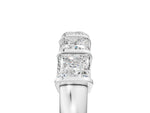 Platinum Princess Cut Channel Set Diamond Band with Bar Prong Setting_5