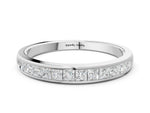Platinum Princess Cut Channel Set Diamond Eternity Band_12