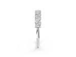 Platinum Princess Cut Diamond Channel-Set Eternity Band with Prong Setting_14