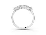 Platinum Princess Cut Five-Stone Diamond Band with Prong Setting_15