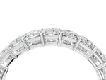 Platinum Princess cut diamond Half Eternity Band with Shared Prong Setting_16