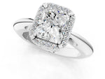 Platinum Radiant Cut Cut Diamond Halo Engagement Ring with Split Shank and Four-Prong Setting_13