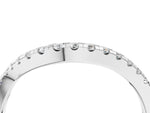 Platinum Round Cut Diamond Pavé Curved Band with Shared Prong Setting_16