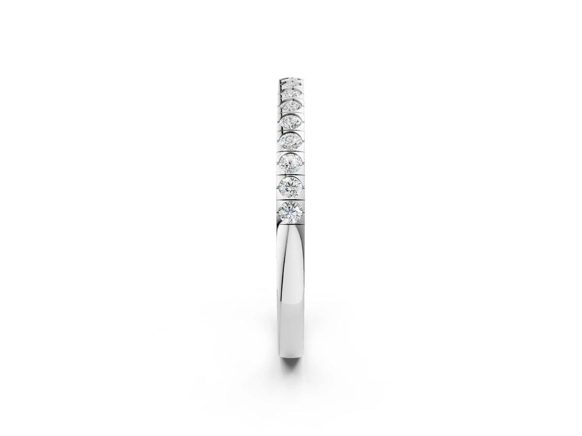 Platinum Round Cut Diamond Pavé Set Eternity Band_14