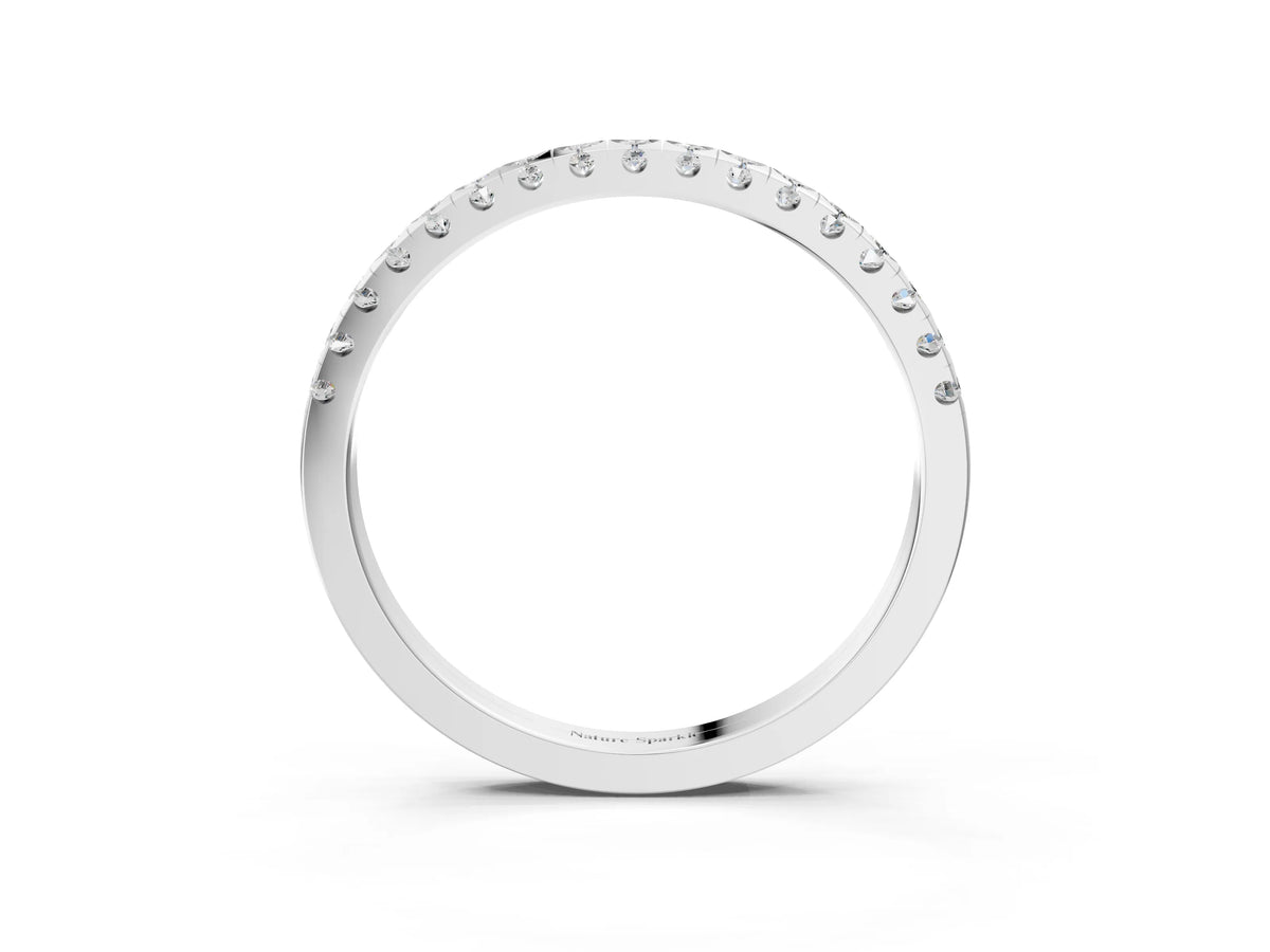 Platinum Round Cut Diamond Pavé Set Eternity Band_15