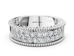 Platinum Round Cut Diamond Pave Eternity Band with Bead Prong Setting_12
