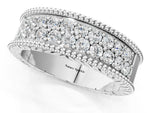 Platinum Round Cut Diamond Pave Eternity Band with Bead Prong Setting_13