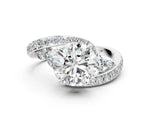 Platinum Round Cut Solitaire with Pavé Twist Band and Four-Prong Setting_30