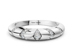 Platinum Round Diamond Channel Set Curved Band with Bezel Setting_12