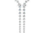 Platinum Round Diamond Curved Drop Earrings_2