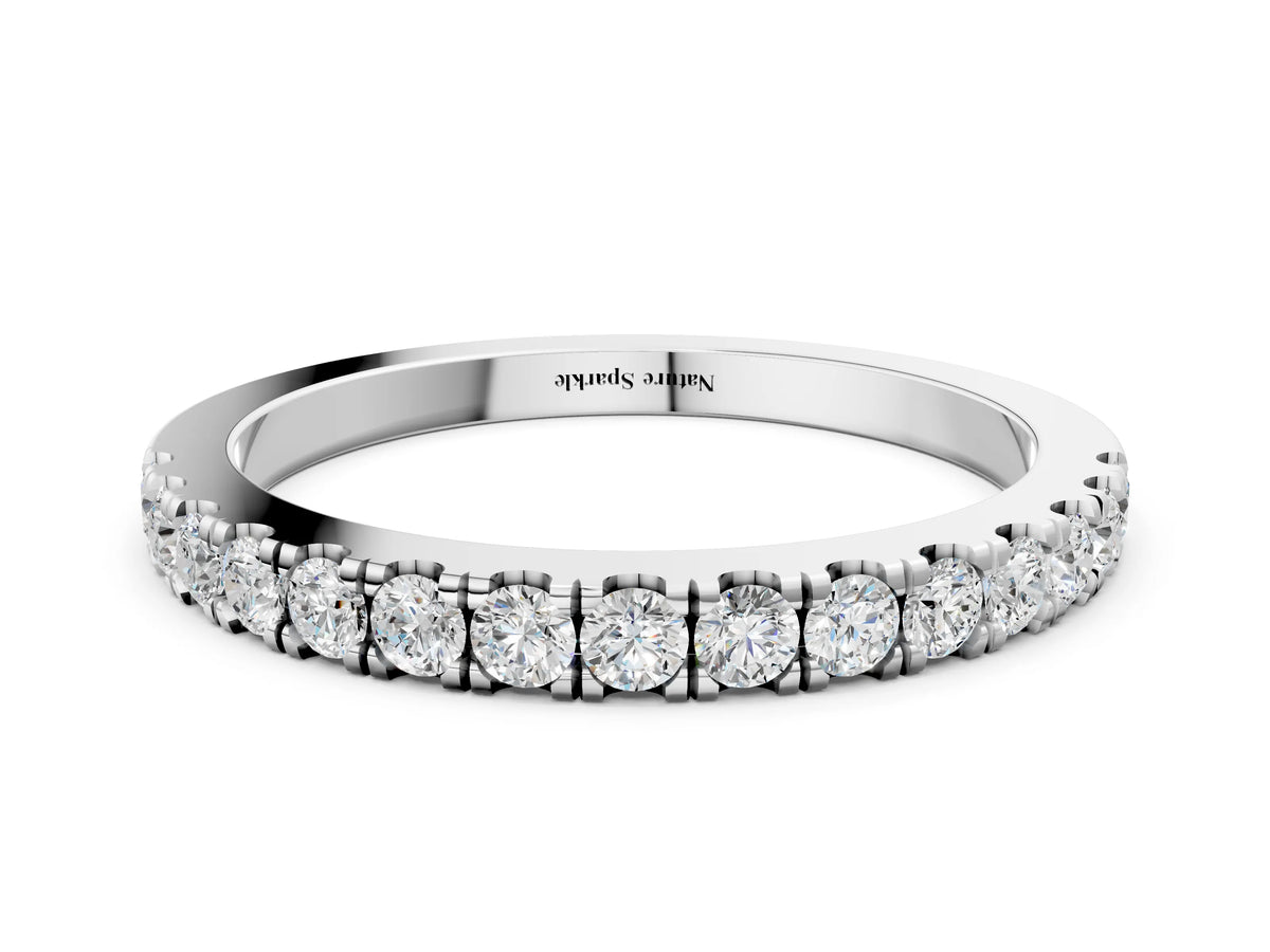Platinum Round Diamond Eternity Band with Prong Setting_12