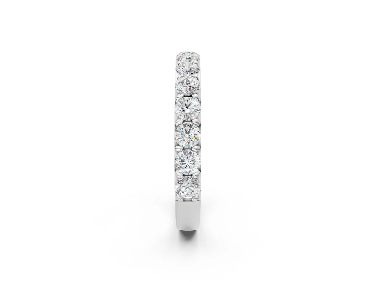 Platinum Round Diamond Half Eternity Band with Classic Prong Setting_14