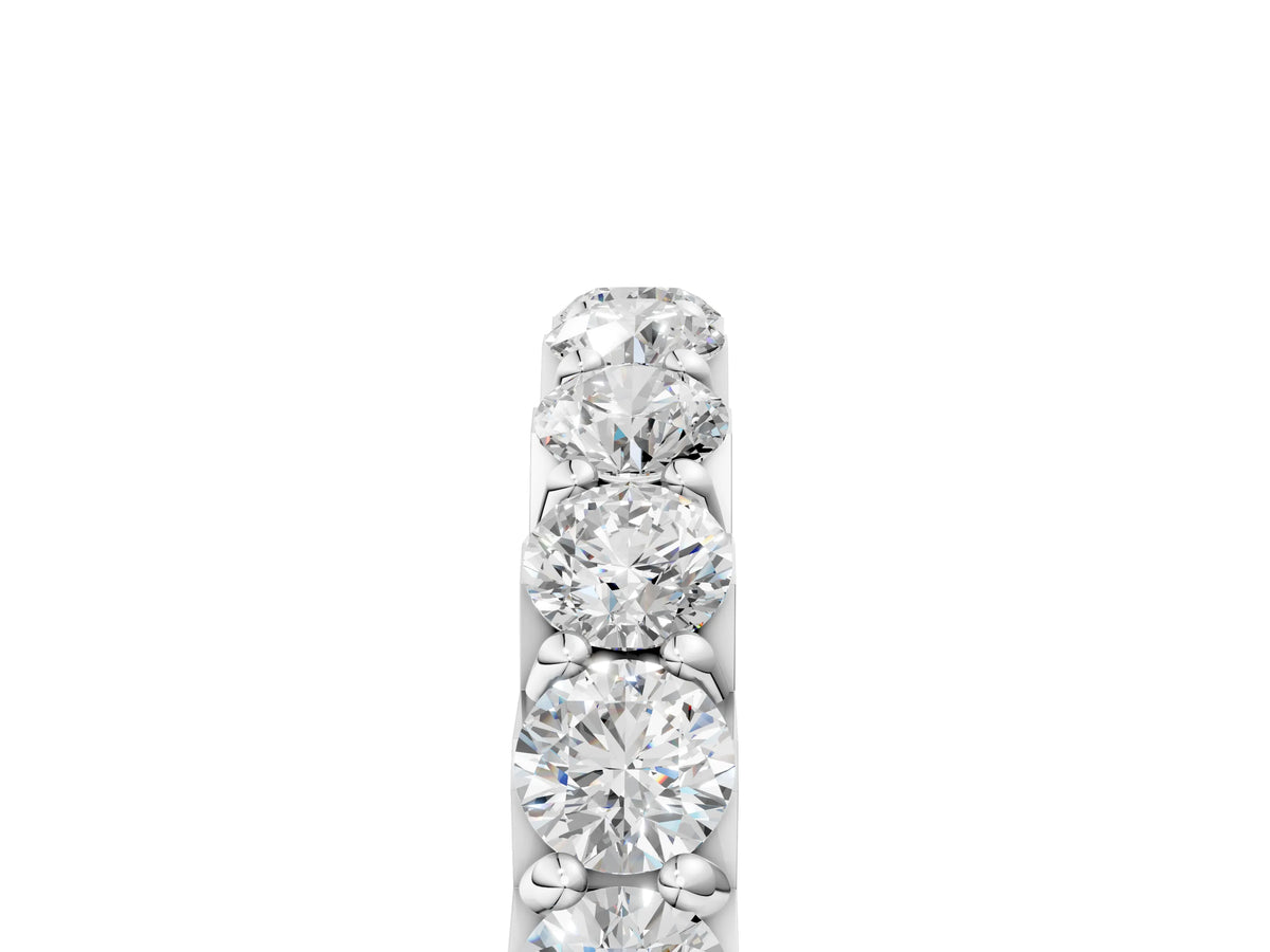 Platinum Round Diamond Half Eternity Band with Classic Prong Setting_17