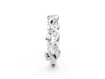Platinum Round Diamond Leaf Eternity Band with Bezel Setting_14