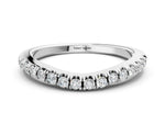 Platinum Round Diamond Pavé Curved Band with Shared Prong Setting_12