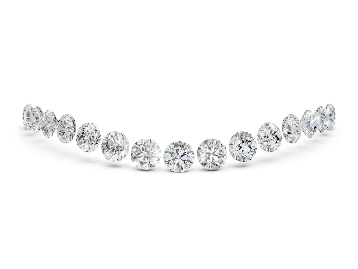 Platinum Round Diamond Pavé Curved Band with Shared Prong Setting_12
