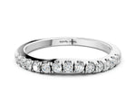 Platinum Round Diamond Pavé Curved Eternity Band with Shared Prong Setting_12