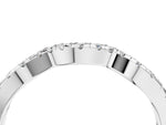 Platinum Round Diamond Pavé Curved Wedding Band_16