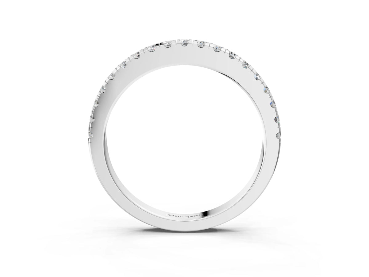 Platinum Round Diamond Pavé Eternity Band with U-Prong Setting_15