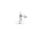Platinum Round Diamond Pavé Flower Stud Earrings_3