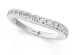 Platinum Round Diamond Pavé Set Curved Eternity Band_13