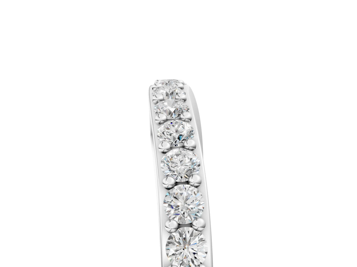 Platinum Round Diamond Pavé Set Curved Eternity Band_17