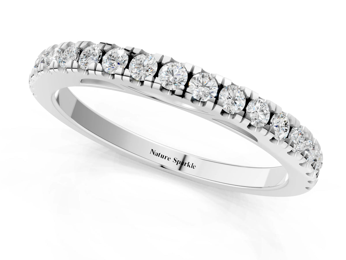 Platinum Round Diamond Pavé Set Eternity Band_13