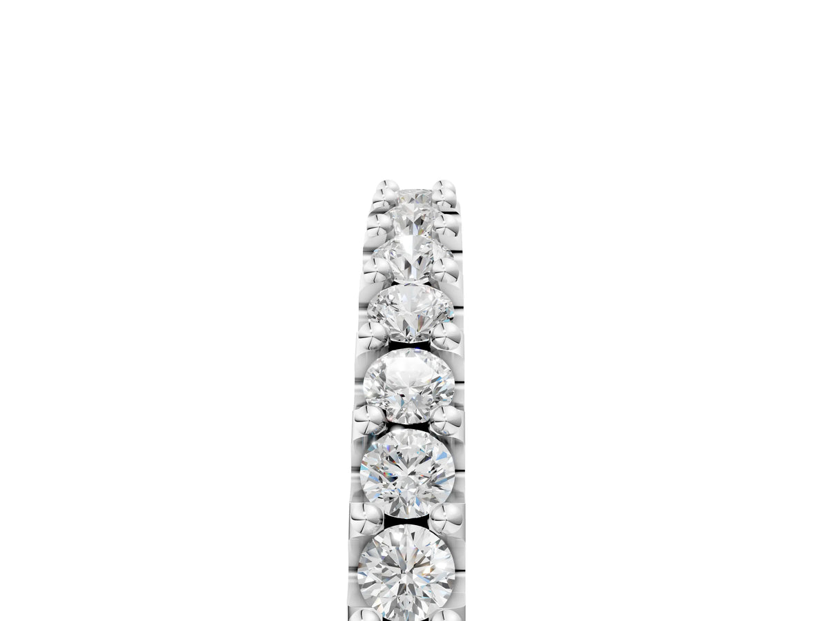 Platinum Round Diamond Pavé Set Half Eternity Band_17