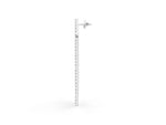 Platinum Round Diamond Pavé Waterfall Drop Earrings_5