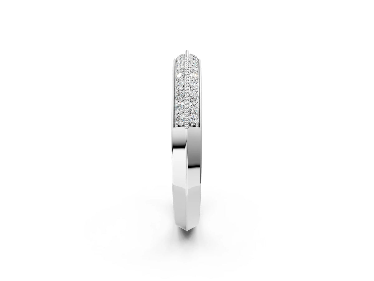 Platinum Round Diamond Pave Eternity Band with Milgrain Edging_14