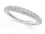 Platinum Round Diamond Pave Set White Gold Eternity Band_37