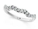 Platinum Round Diamond Scalloped Pavé Wedding Band with Shared Prong Setting_13