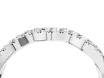 Platinum Round Diamond Scalloped Pavé Wedding Band with Shared Prong Setting_16